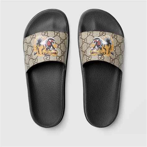 mens gucci slides tiger